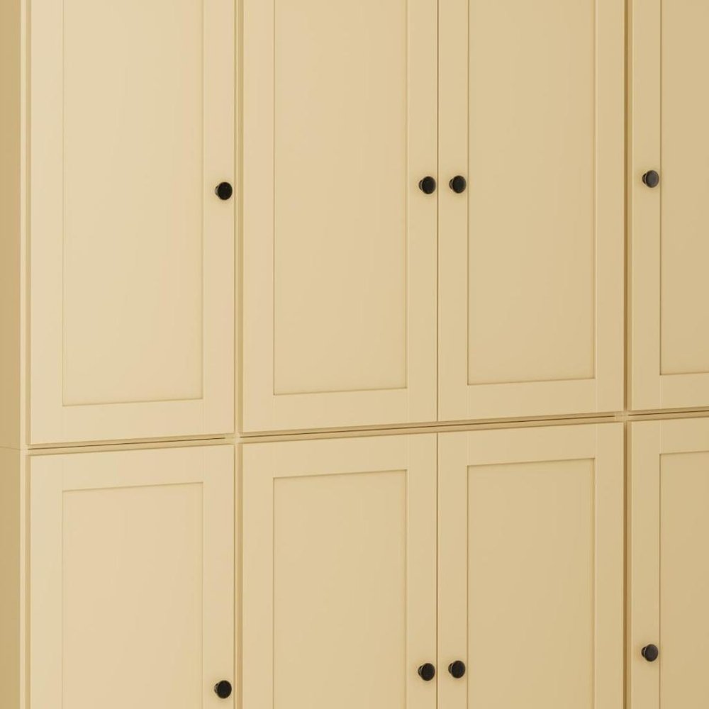 Yellow Solid Wood 8 Pantry or Storage Closet - 72-inch