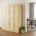 Yellow Solid Wood 8 Pantry or Storage Closet - 72-inch