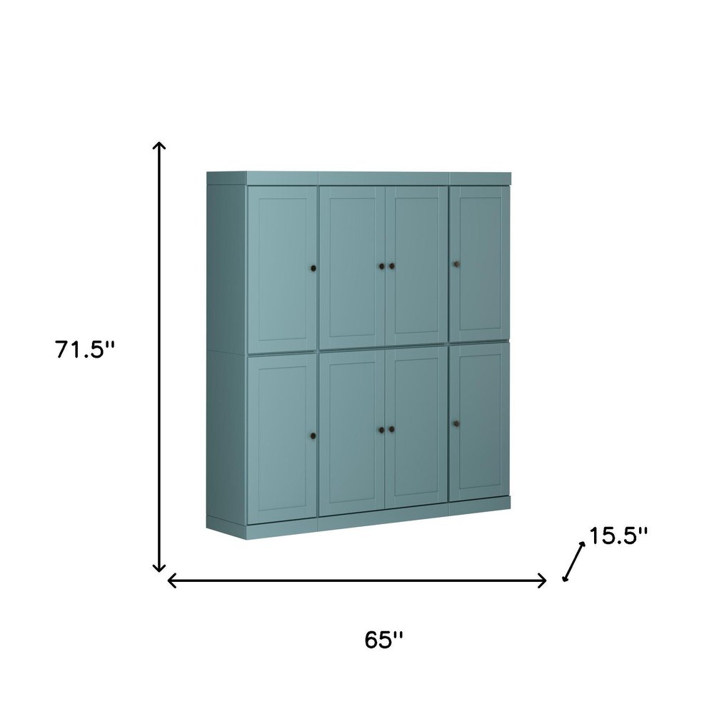 Aqua Solid Wood 8 Pantry or Storage Closet - 72-inch
