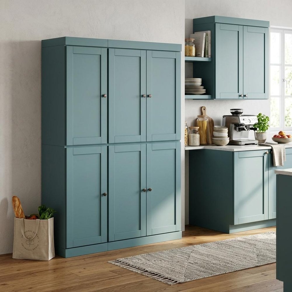 Aqua Solid Wood 8 Pantry or Storage Closet - 72-inch