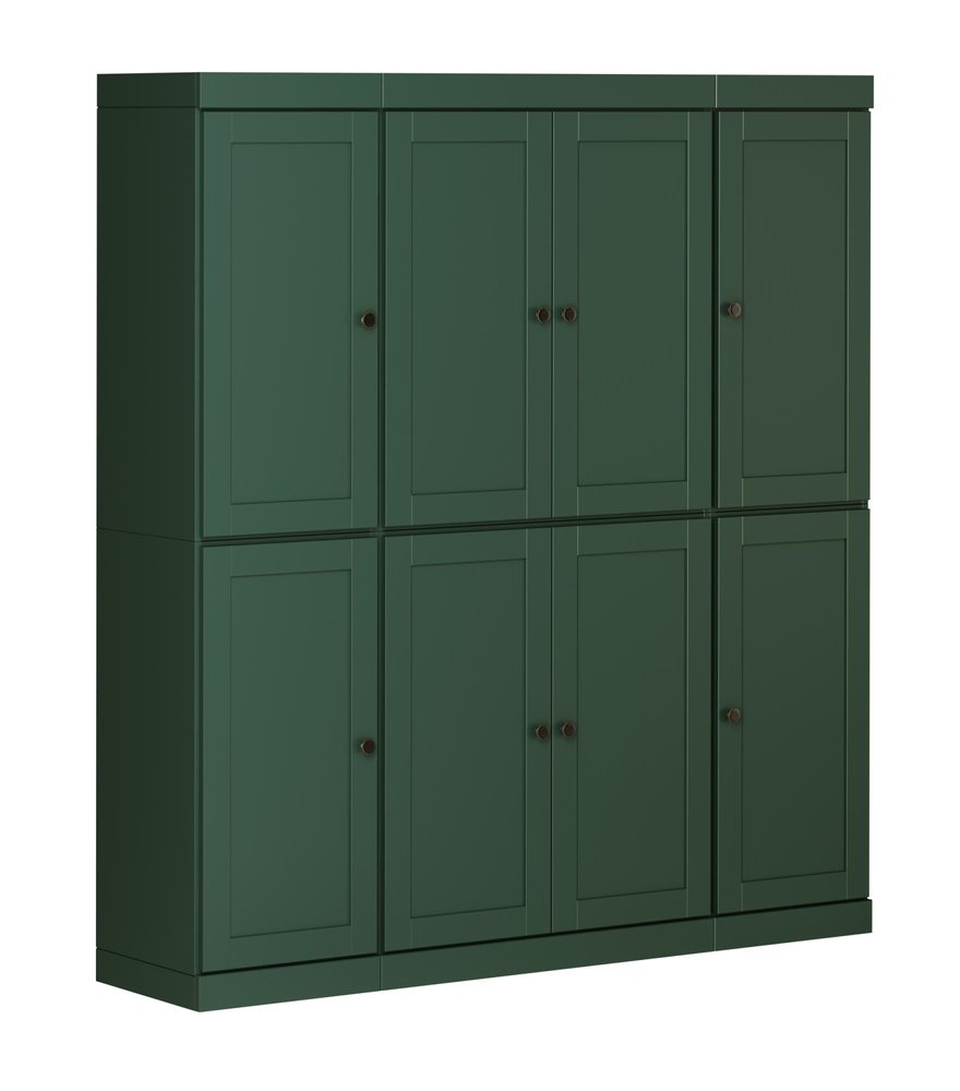 Green Solid Wood 8 Pantry or Storage Closet - 72-inch