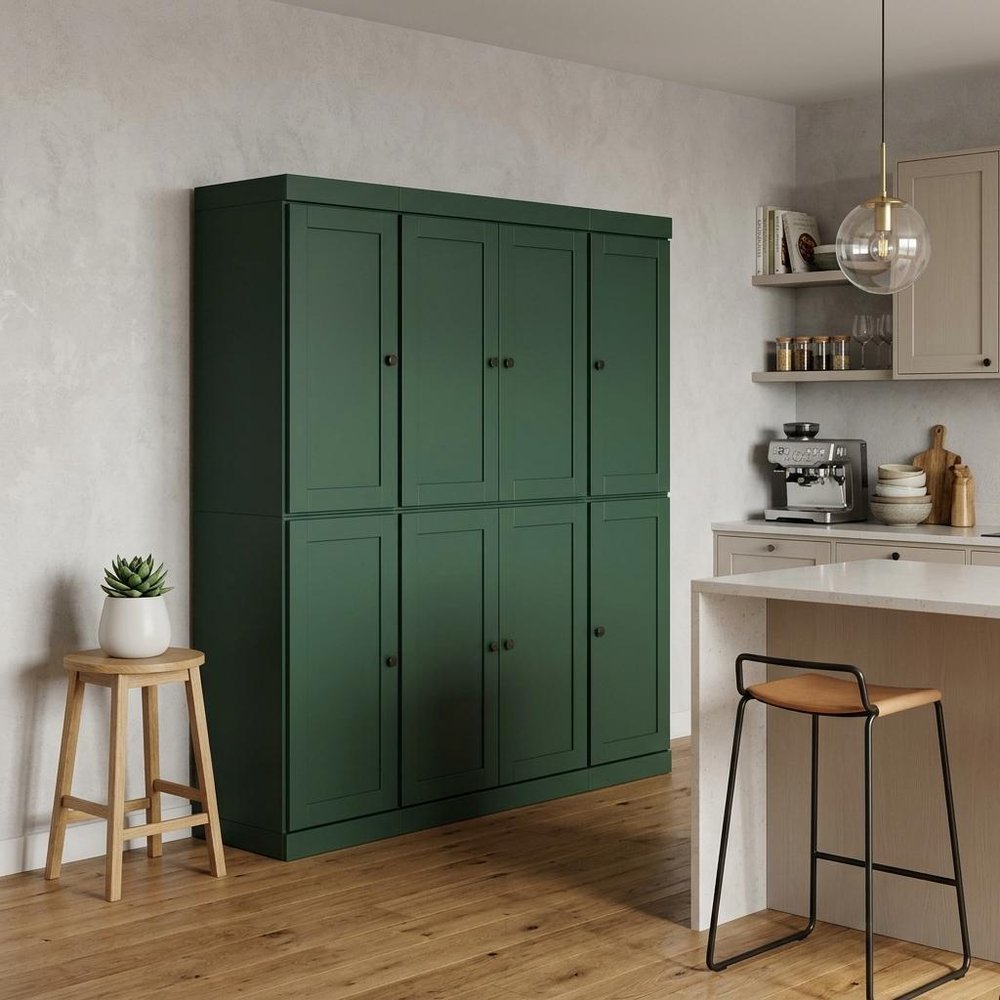Green Solid Wood 8 Pantry or Storage Closet - 72-inch