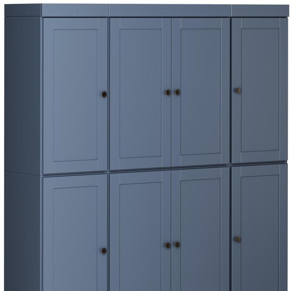 French Blue Solid Wood 8 Pantry or Storage Closet - 72-inch