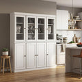 White Solid Wood 8 Pantry or Storage Closet - 72-inch