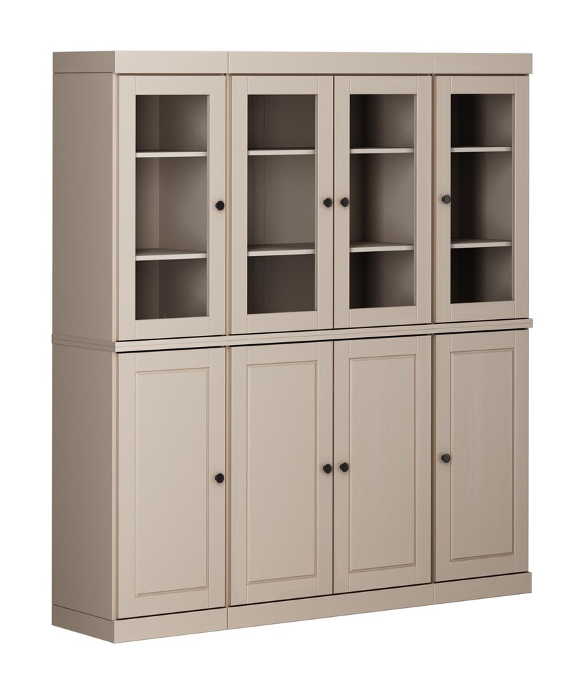 Beige Solid Wood 8 Pantry or Storage Closet - 72-inch