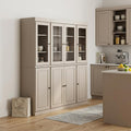 Beige Solid Wood 8 Pantry or Storage Closet - 72-inch
