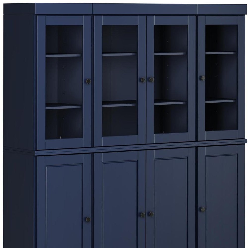 Navy Blue Solid Wood 8 Pantry or Storage Closet - 72-inch