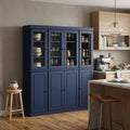 Navy Blue Solid Wood 8 Pantry or Storage Closet - 72-inch