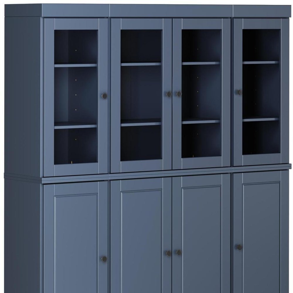 French Blue Solid Wood 8 Pantry or Storage Closet - 72-inch