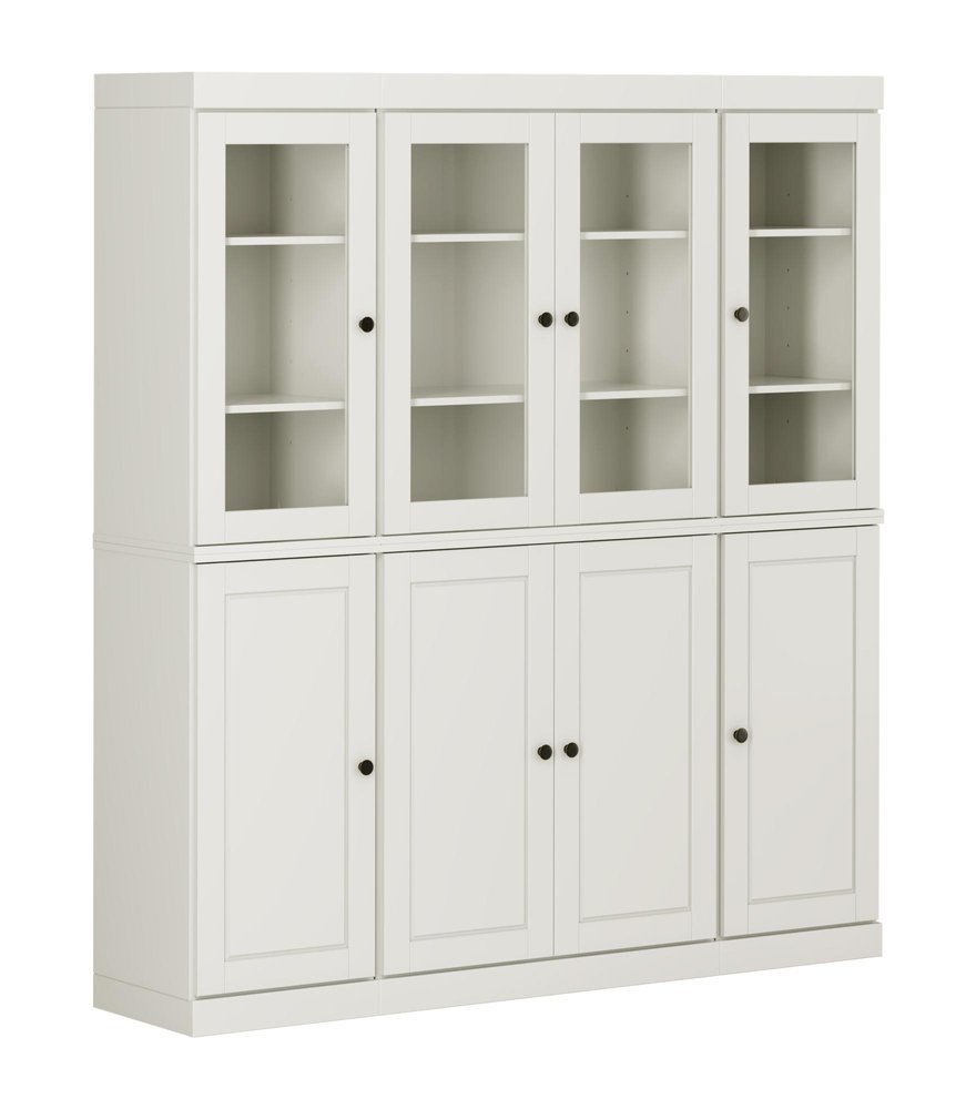 Off White Solid Wood 8 Pantry or Storage Closet - 72-inch