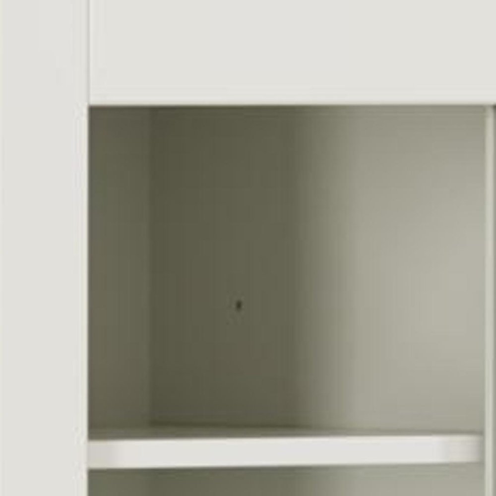 Off White Solid Wood 8 Pantry or Storage Closet - 72-inch