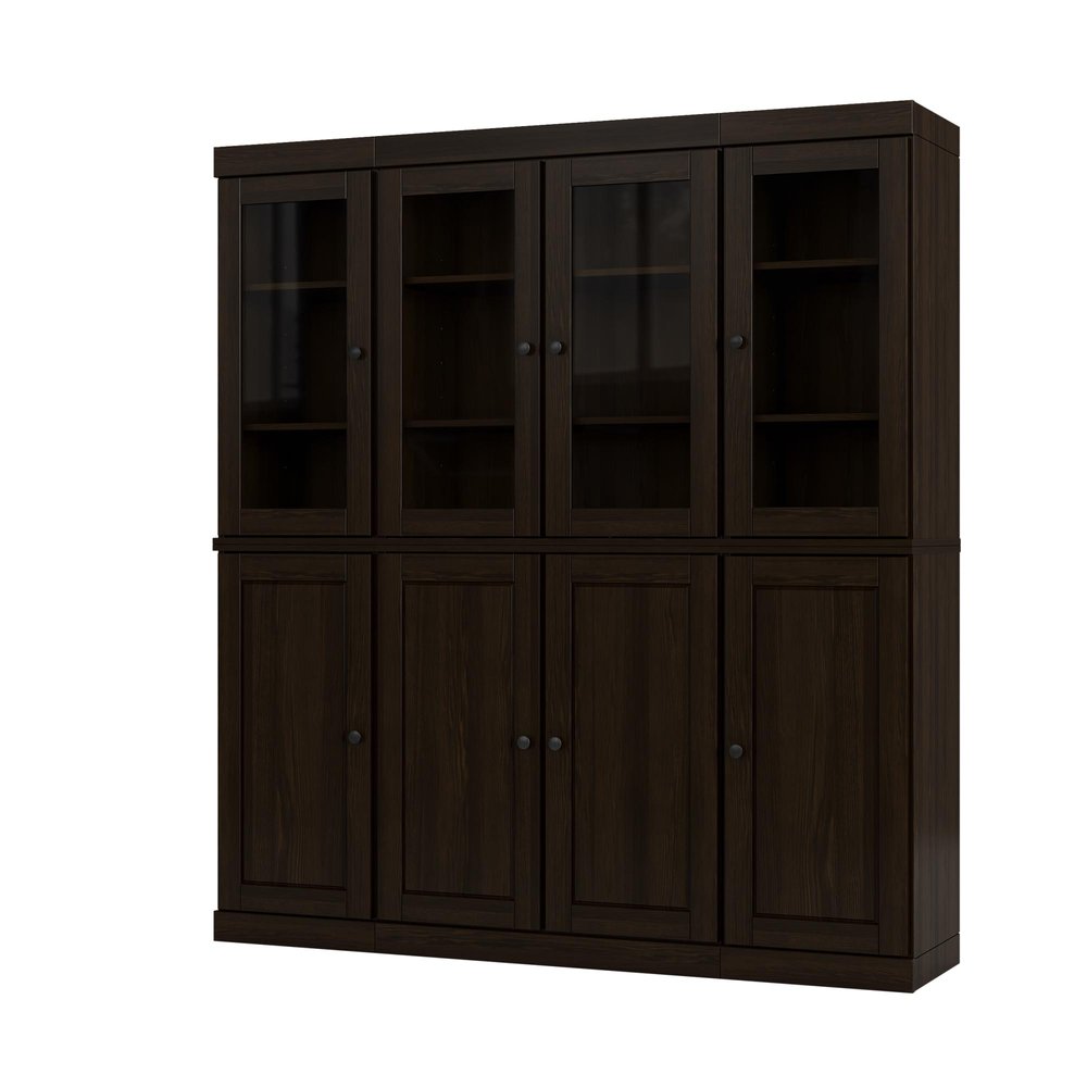 Espresso Solid Wood 8 Pantry or Storage Closet - 72-inch