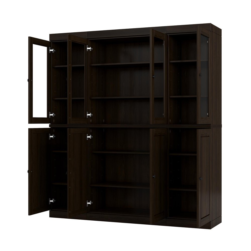Espresso Solid Wood 8 Pantry or Storage Closet - 72-inch