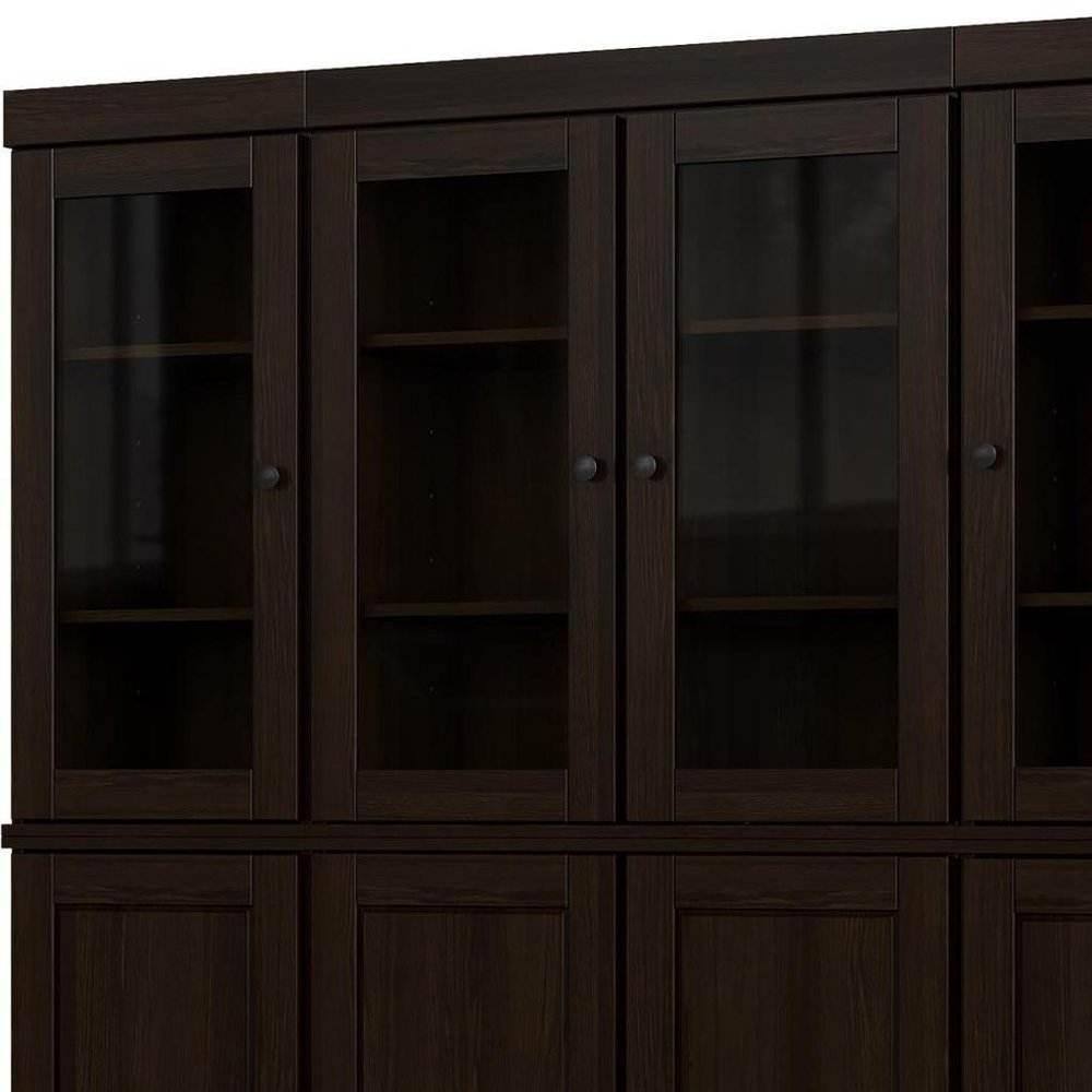 Espresso Solid Wood 8 Pantry or Storage Closet - 72-inch