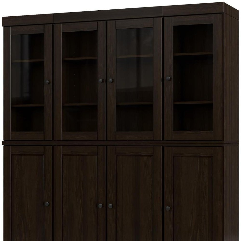Espresso Solid Wood 8 Pantry or Storage Closet - 72-inch