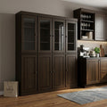 Espresso Solid Wood 8 Pantry or Storage Closet - 72-inch