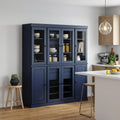 Navy Blue Solid Wood 8 Two Drawer Pantry or Storage Closet - 72-inch