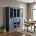 French Blue Solid Wood 8 Two Drawer Pantry or Storage Closet - 72-inch