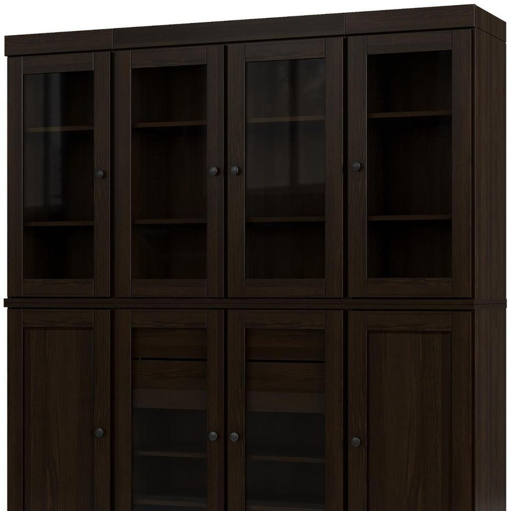 Espresso Solid Wood 8 Two Drawer Pantry or Storage Closet - 72-inch