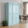 Aqua Solid Wood Six Door Two Drawer Pantry or Storage Closet - 72-inch