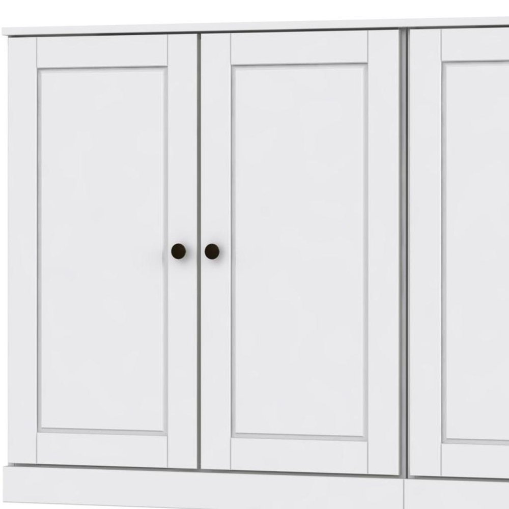 White Solid Wood Sideboard with Two Doors - 64-inch
