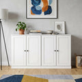 White Solid Wood Sideboard with Two Doors - 64-inch