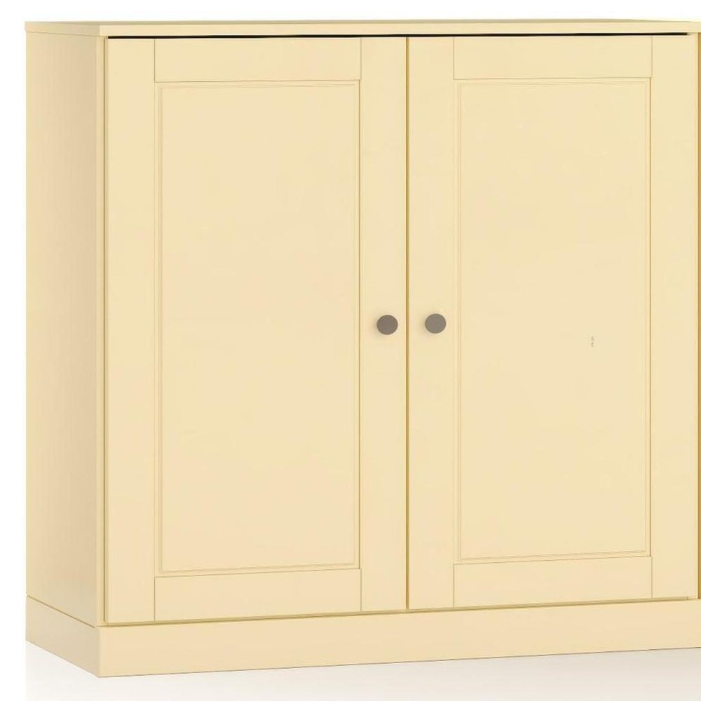 Yellow Solid Wood Sideboard with Two Doors - 64-inch