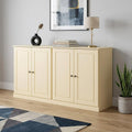 Yellow Solid Wood Sideboard with Two Doors - 64-inch