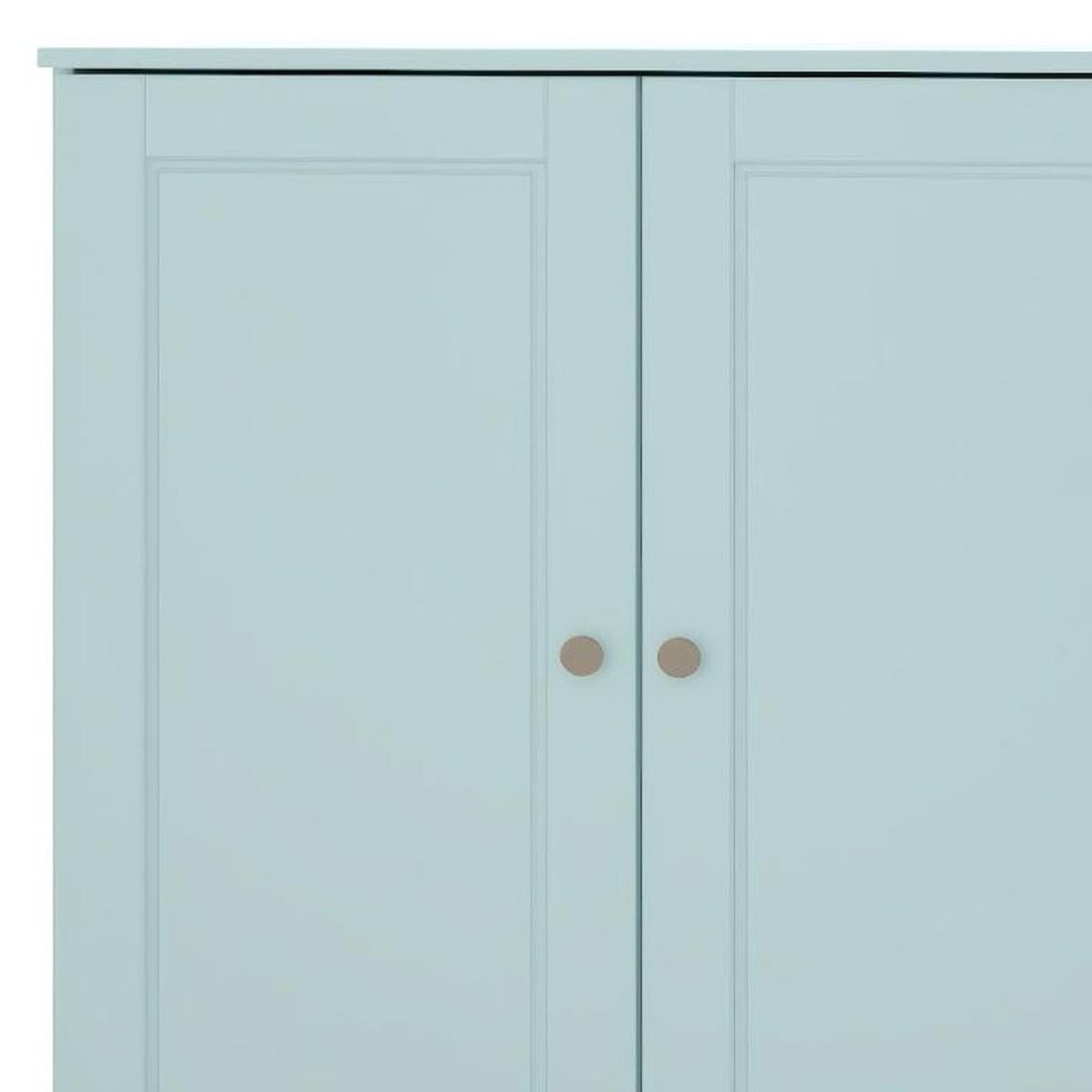 Aqua Solid Wood Sideboard with Two Doors - 64-inch