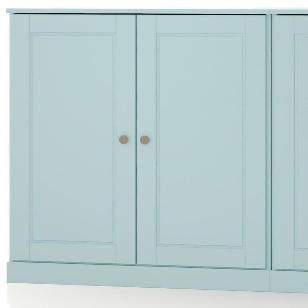 Aqua Solid Wood Sideboard with Two Doors - 64-inch