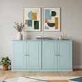 Aqua Solid Wood Sideboard with Two Doors - 64-inch