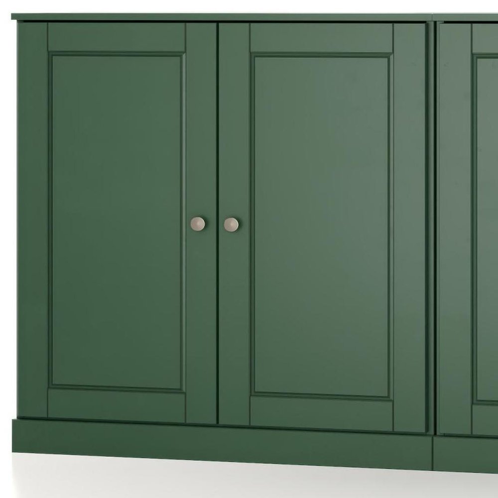 Green Solid Wood Sideboard with Two Doors - 64-inch