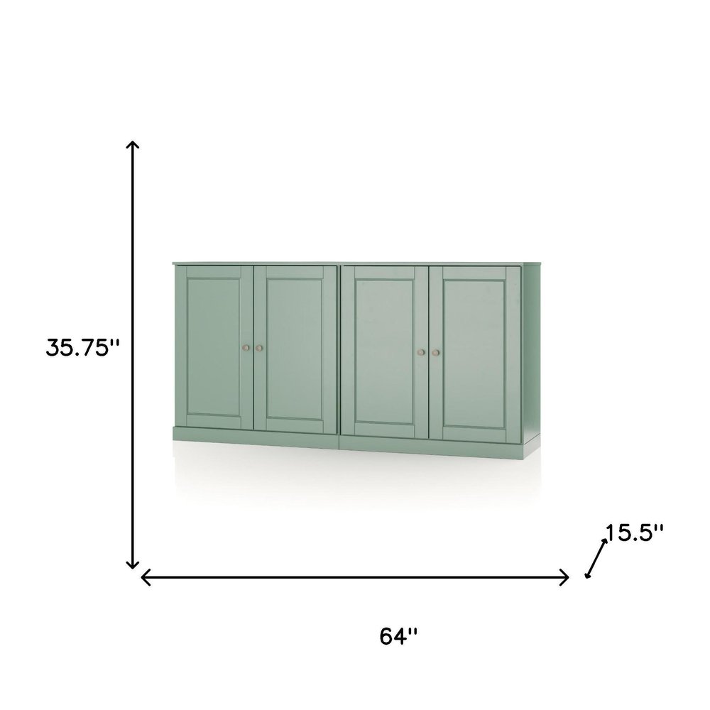 Sage Solid Wood Sideboard with Two Doors - 64-inch