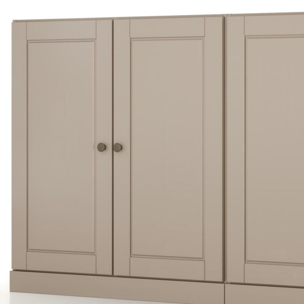 Beige Solid Wood Sideboard with Two Doors - 64-inch