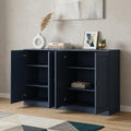 French Blue Solid Wood Sideboard with Two Doors - 64-inch