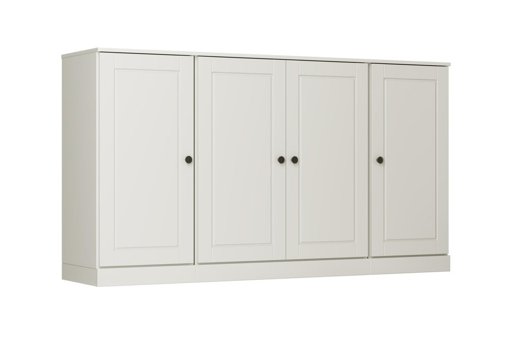 Off White Solid Wood Sideboard with Two Doors - 64-inch