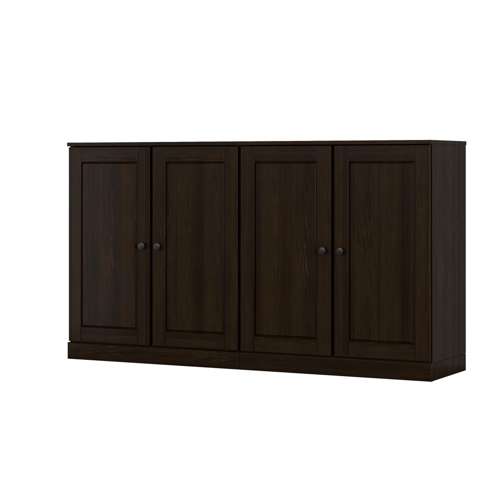 Espresso Solid Wood Sideboard with Two Doors - 64-inch