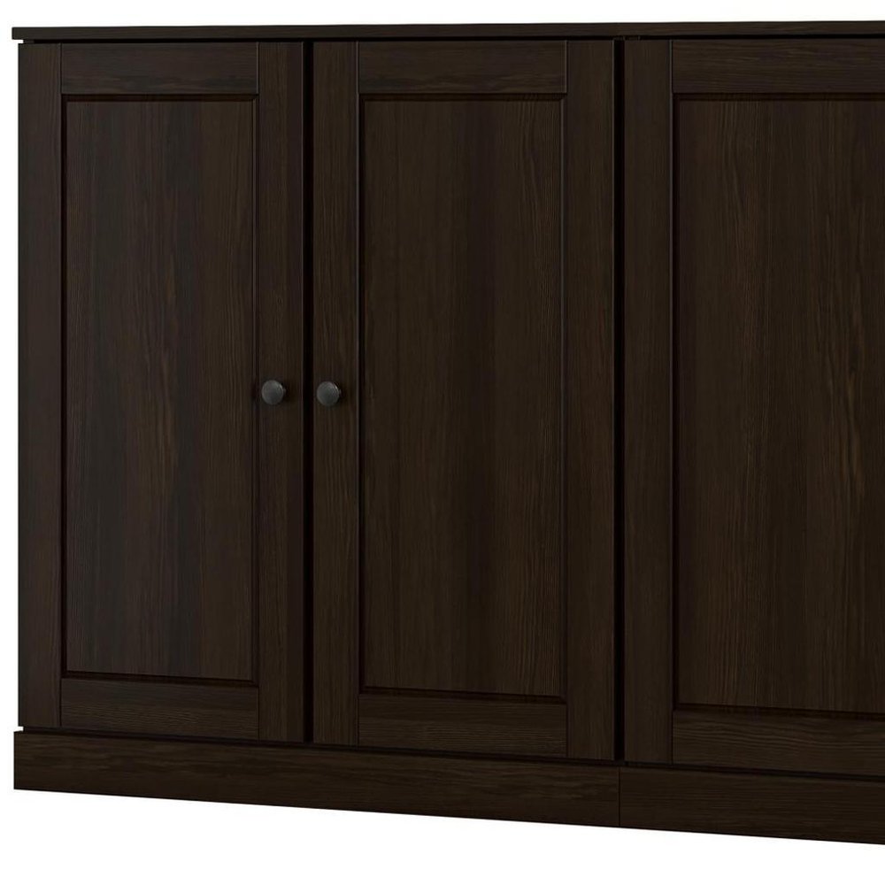 Espresso Solid Wood Sideboard with Two Doors - 64-inch