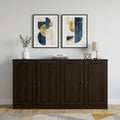 Espresso Solid Wood Sideboard with Two Doors - 64-inch