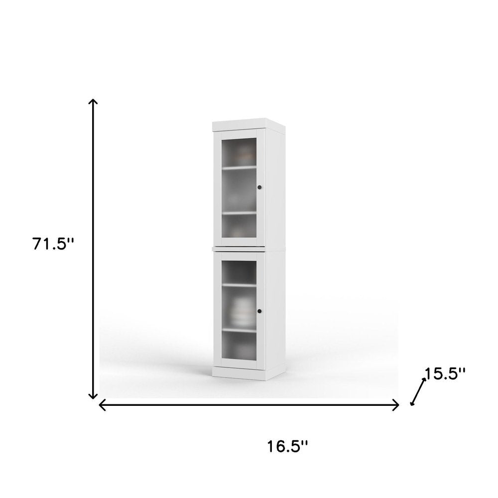 White Solid Wood Two Door Pantry or Storage Closet - 72-inch