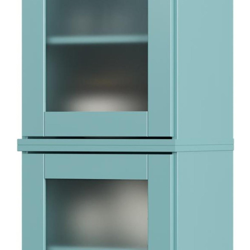 Aqua Solid Wood Two Door Pantry or Storage Closet - 72-inch
