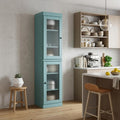 Aqua Solid Wood Two Door Pantry or Storage Closet - 72-inch