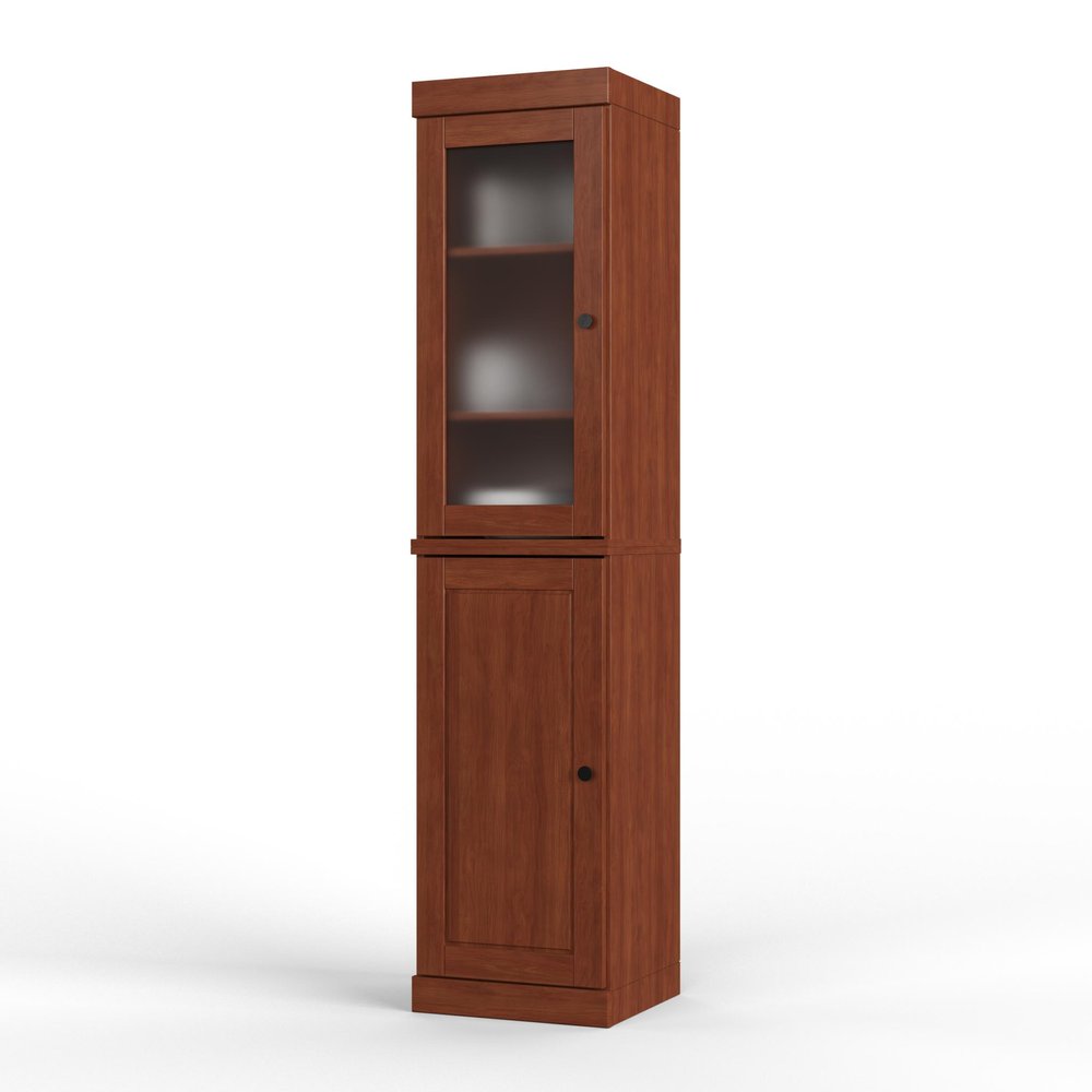 Coffee Solid Wood Two Door Pantry or Storage Closet - 72-inch