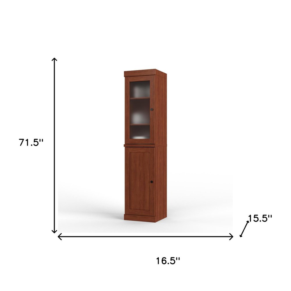 Coffee Solid Wood Two Door Pantry or Storage Closet - 72-inch