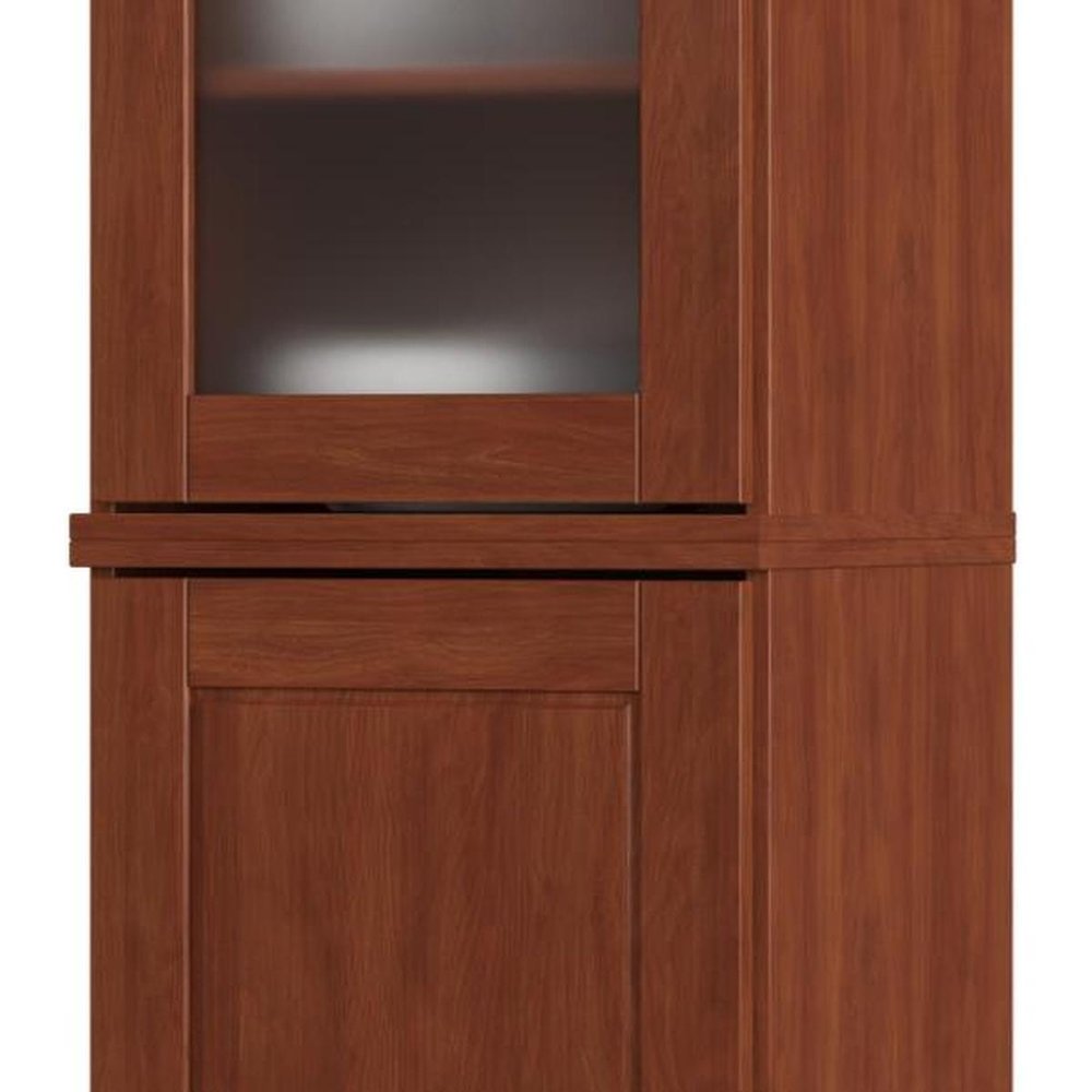 Coffee Solid Wood Two Door Pantry or Storage Closet - 72-inch