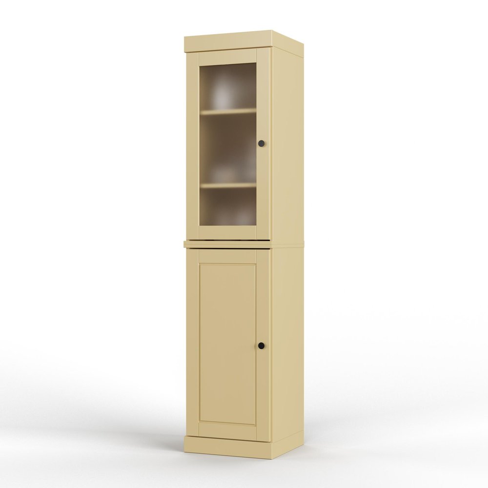 Yellow Solid Wood Two Door Pantry or Storage Closet - 72-inch