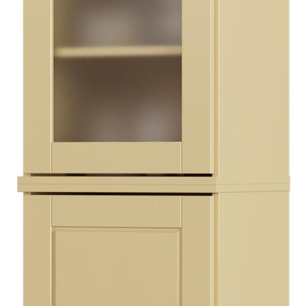 Yellow Solid Wood Two Door Pantry or Storage Closet - 72-inch