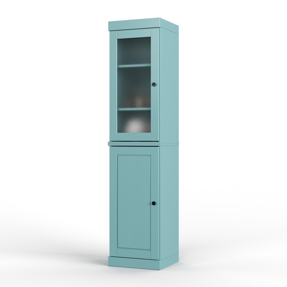 Aqua Solid Wood Two Door Pantry or Storage Closet - 72-inch