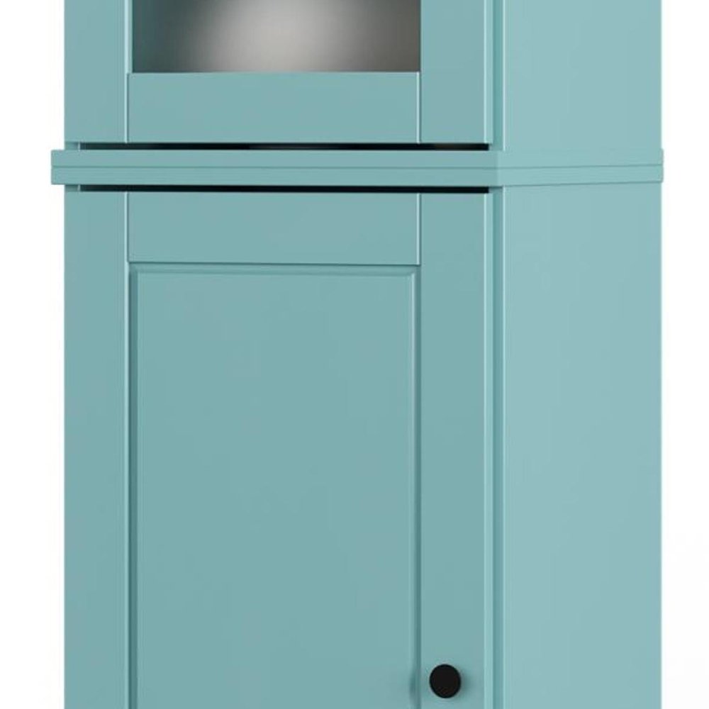 Aqua Solid Wood Two Door Pantry or Storage Closet - 72-inch