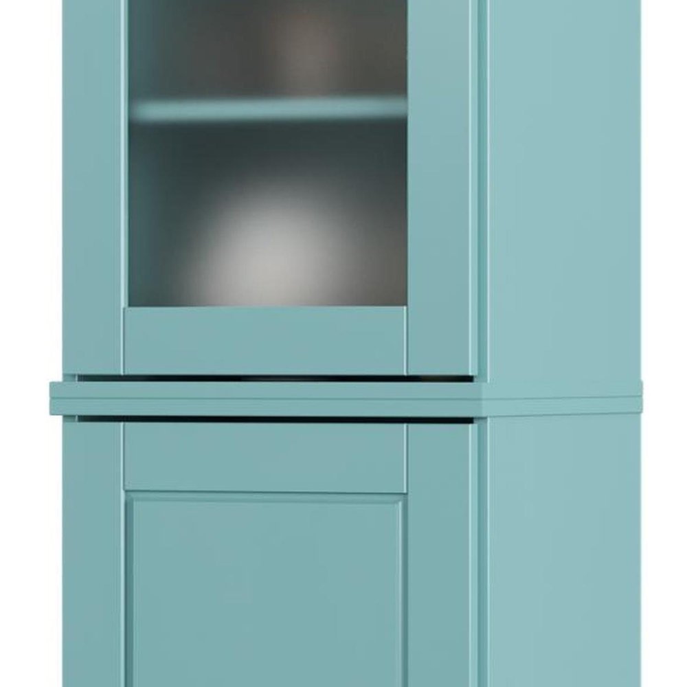 Aqua Solid Wood Two Door Pantry or Storage Closet - 72-inch